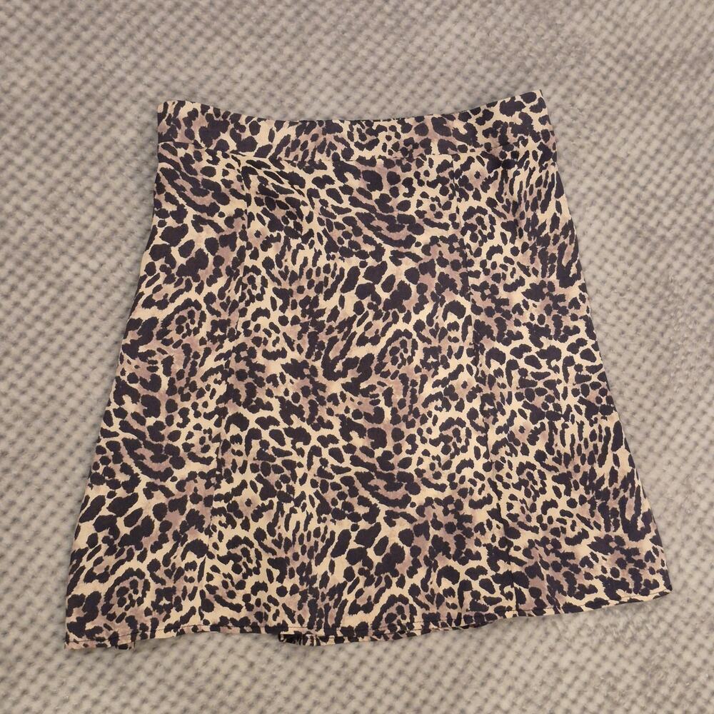 Nation LTD LA Safari Mini Skirt Medium Black Flirty Rock City Whimsy Animal